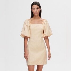 Selected Femme Cream Puff Sleeve Dress